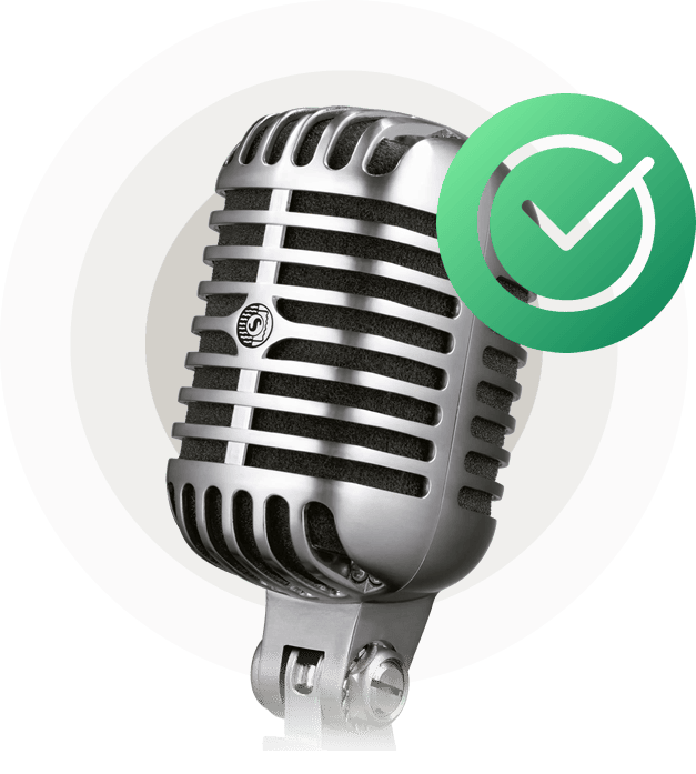 Microfone e Check